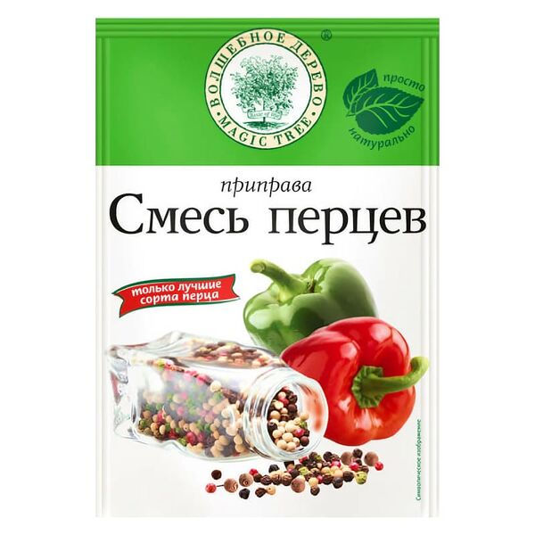 Приправа Смесь перцев с морской солью, Волшебное Дерево, 30 г