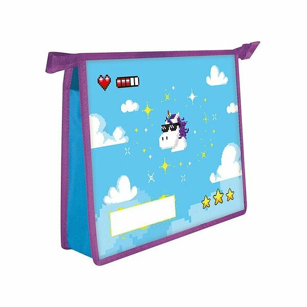 Папка для тетрадей Пчелка А4 пластиковая, ПМ-А4-291, ИГРА С ЕДИНОРОГОМ 2023