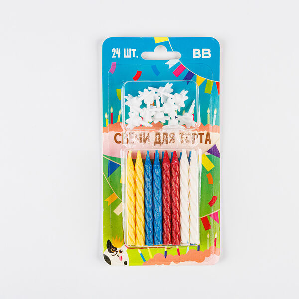 Свечи для торта, 24 шт
