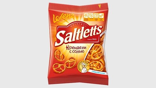 Мини-крендели Lorenz Saltletts с солью классические