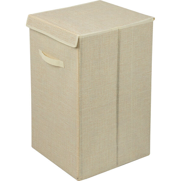 Корзина для белья Leonord с крышкой, 35х35х60 см, прямоугольная, текстиль