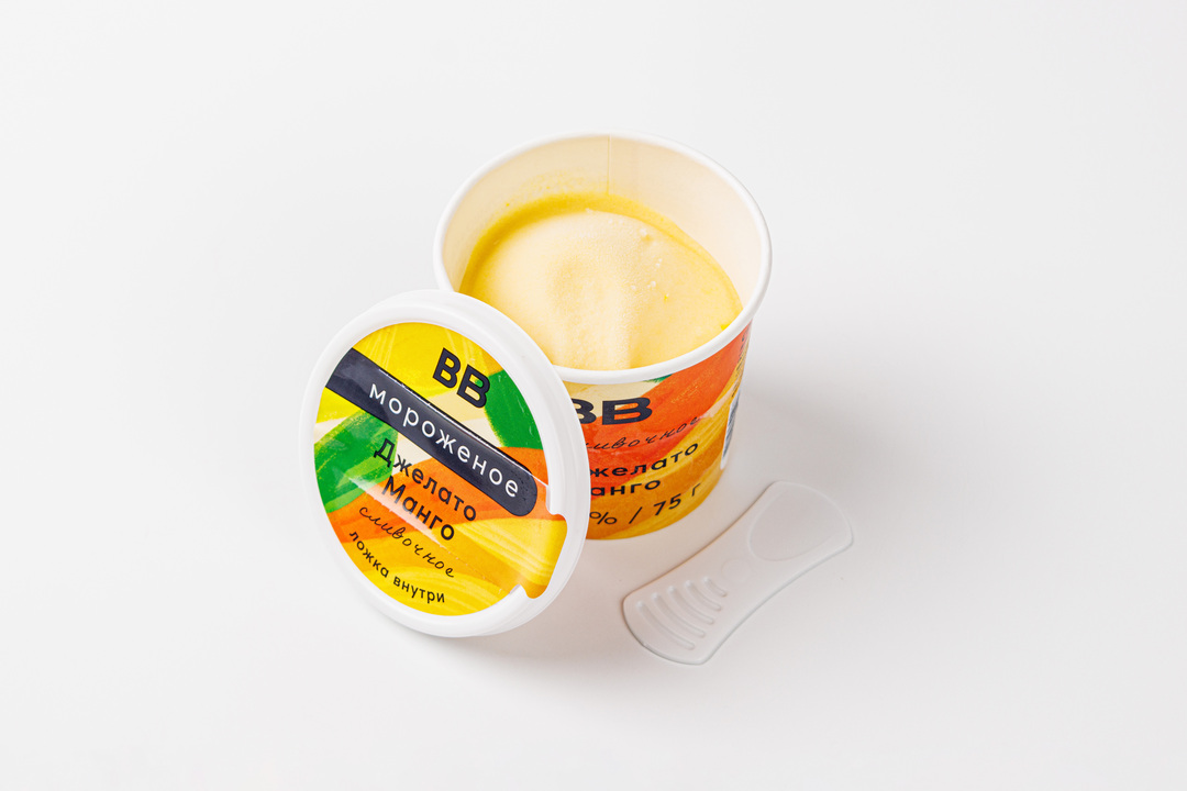 

Мороженое сливочное ВкусВилл Джелато манго 75 г