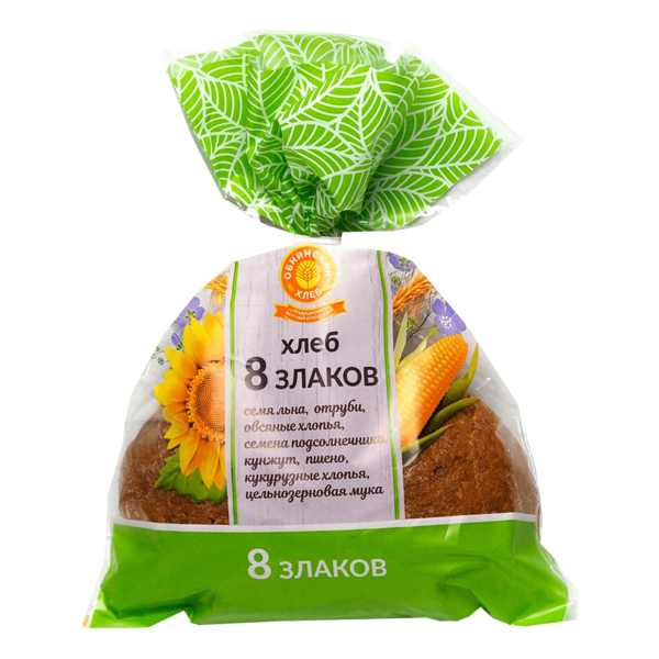 Хлеб Обнинский хлеб 8 злаков ржано-пшеничный нарезанный 