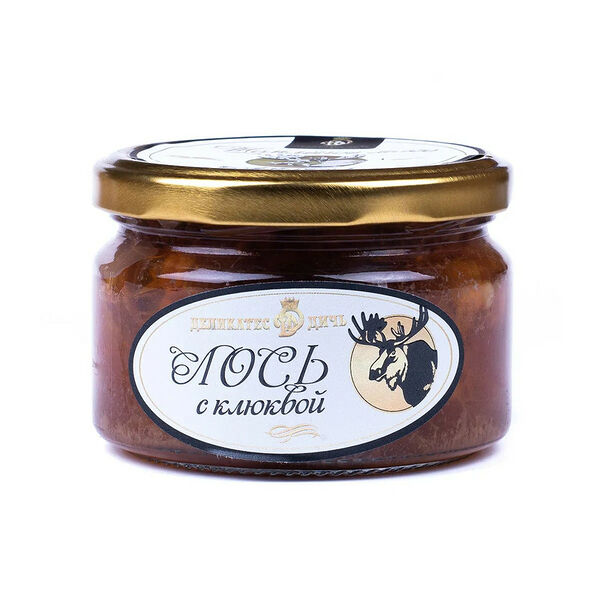 Мясо лося Деликатес Дичь томленое с клюквой