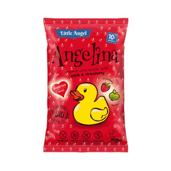 Снек кукурузный со вкусом яблока и клубники Angelina