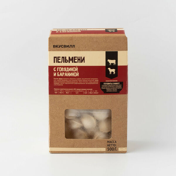 Пельмени с говядиной и бараниной, Продукт замороженный 
