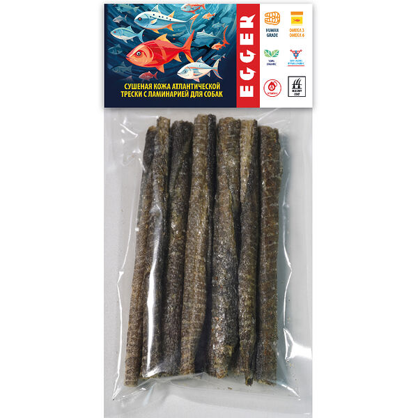 EGGER лакомство кожа трески с ламинарией для собак 40 г