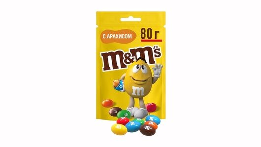 Конфеты M&M's драже с арахисом и молочным шоколадом, 80г