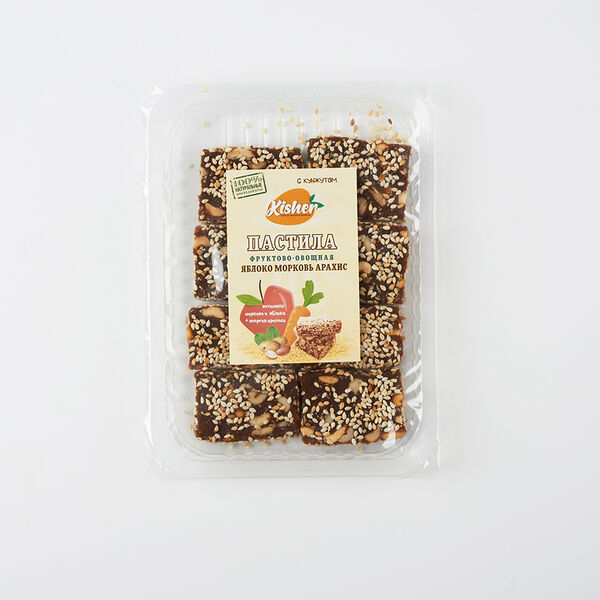 Пастила Kisher яблоко, морковь, арахис с кунжутом