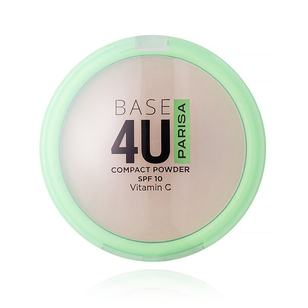 Пудра для лица `PARISA` BASE 4U компактная тон 02