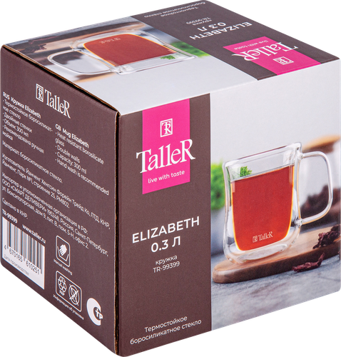 

Кружка TalleR Elizabeth стекло 300 мл., Арт. TR-99399