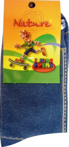 

Носки детские NATURE синие, оранжевая полоса джинса р.20-22 мод.121д