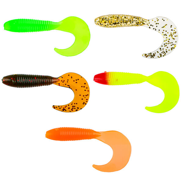 Azor fishing приманка мягкая shad, силикон, 7см, 8шт. в уп, 5 цветов в ассортименте