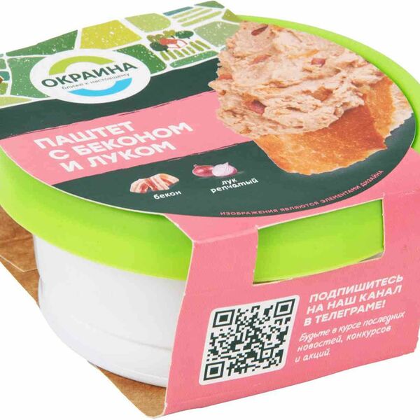 Паштет Окраина с беконом и луком 150г