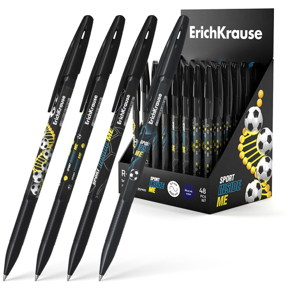 Ручка шариковая ErichKrause R-301 Stick Grip Sport DNA 0,7 синяя, 1 шт в ассортименте