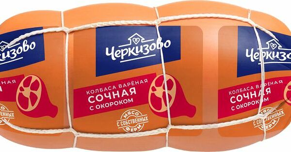 Колбаса Черкизово сочная с окороком вареная