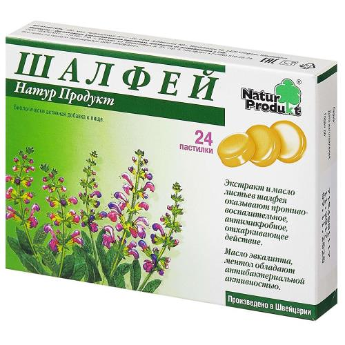 Natur Produkt Шалфей пастилки 24 шт