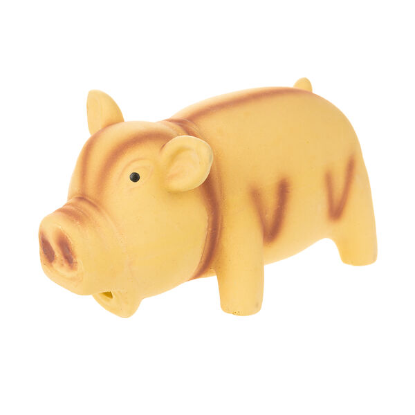 Игрушка для собак Поросёнок коричневый, латекс, 15 см