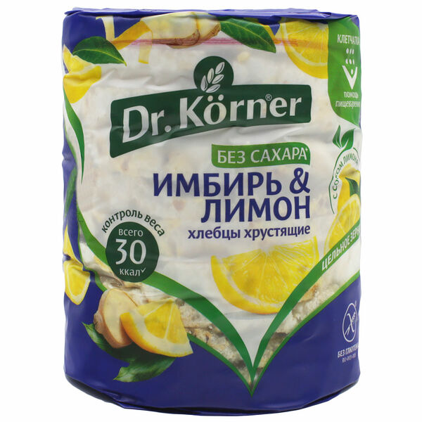 Хлебцы Доктор Кёрнер Кукурузно-рисовые Имбирь и Лимон 90г