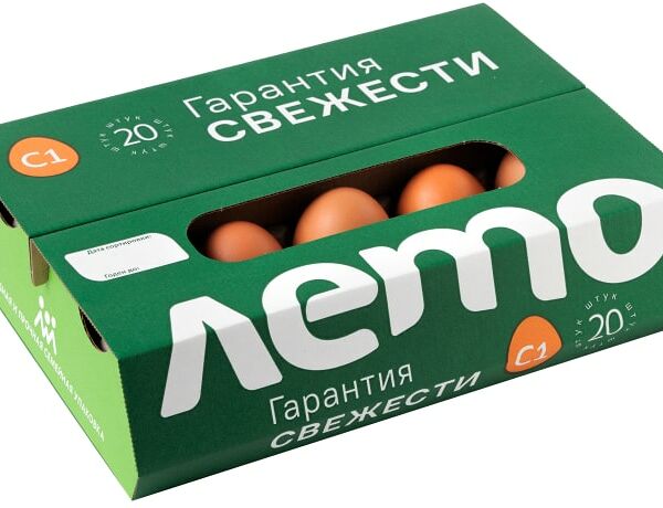 Яйца Лето С1 коричневые 20шт