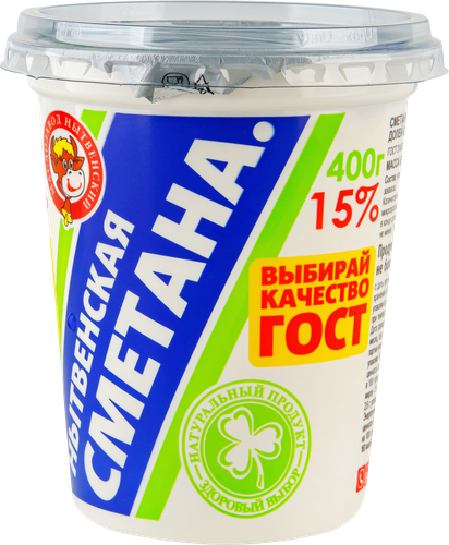

Сметана Маслозавод Нытвенский 15% 400 г