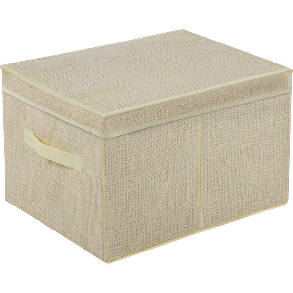 Корзина для белья Leonord с крышкой, 30х40х25 см, складной, текстиль