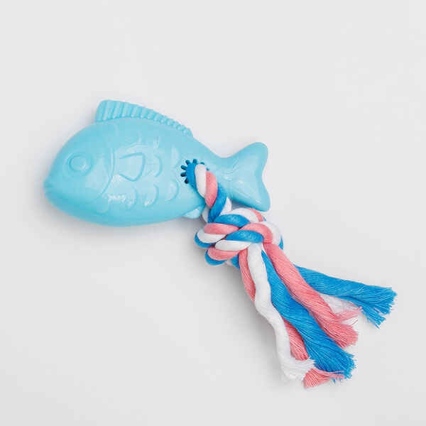 Игрушка для собак Rurri Рыбка с веревкой