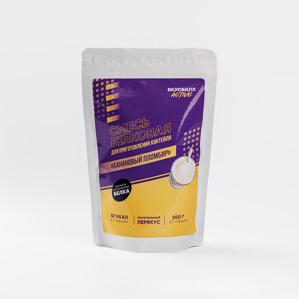 Смесь белковая для приготовления коктейля Банановый пломбир