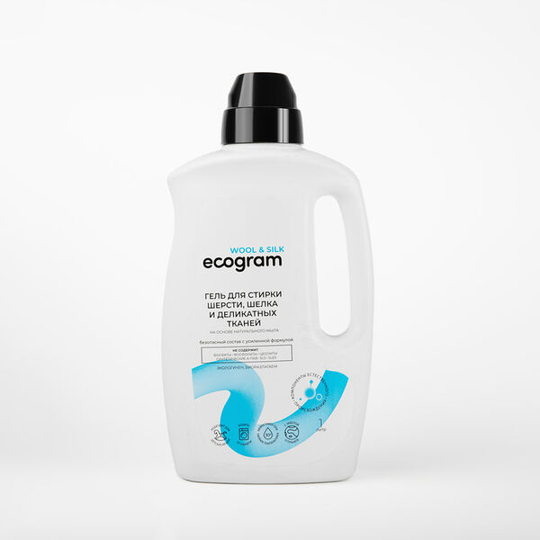 Гель для стирки шерсти, шелка и деликатных тканей Ecogram, 1000 мл