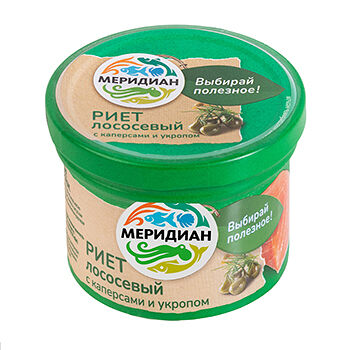 Риет лососевый с каперсами и укропом ТМ Меридиан 100г