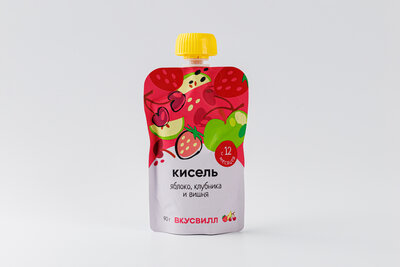 Кисель ВкусВилл Яблоко клубника и вишня 90 г