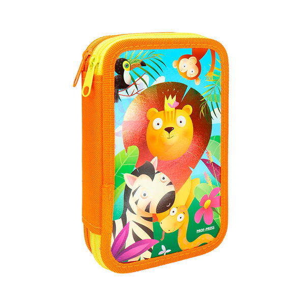 Пенал 2-секц  большой Звери из саванны ПН-1350 190х115   глянц ламинир твин-лак хол фольгаПН-1350