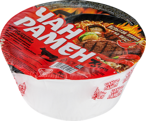 

Лапша Доширак Чан Рамён со вкусом острой говядины быстрого приготовления 86 г