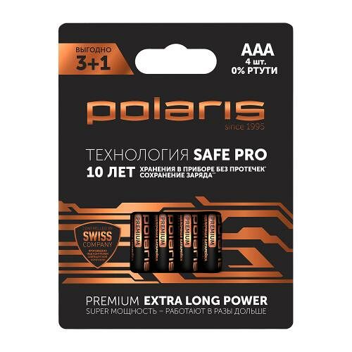 Батарейки Polaris Premium PB ААА 4 шт.