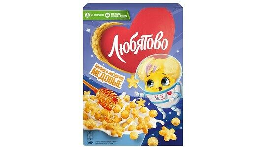 Готовый завтрак Любятово Медовые шарики и звездочки 