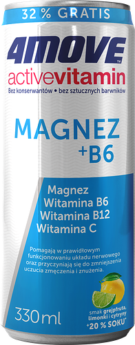 Напиток с витаминами 4Move Magnez + witaminy грейпфрут лимон лайм 330 мл