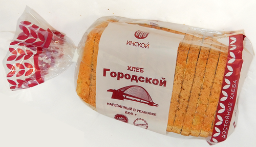 

Хлеб Городской Хк Инской пшеничный нарезка, 600г