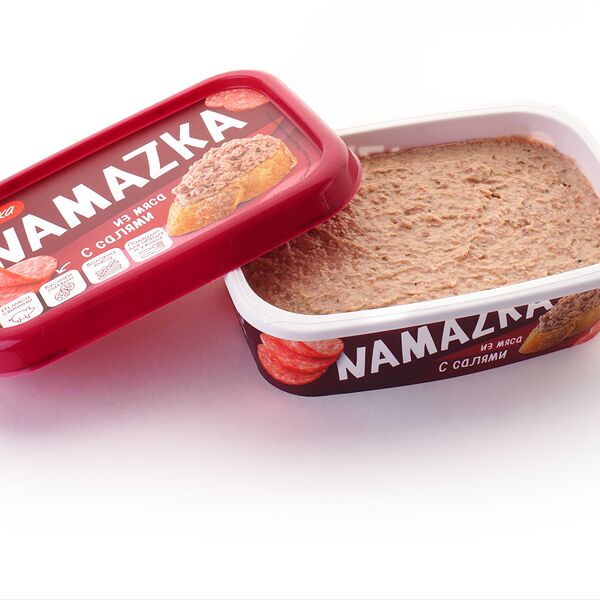 Намазка из мяса с салями