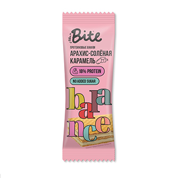 

Вафли протеиновые Bite Balance Арахис-Соленая карамель (без сахара)