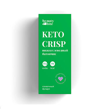 Батончик низкоуглеводный Beauty Bite Keto Crisp Сливочный фундук/Сливочный арахис