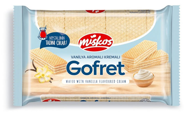 Вафли Miskos Gofret с ванильным кремом, 200 г