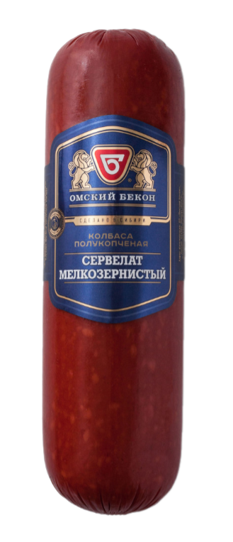 

Колбаса полукопченая Омский Бекон Сервелат Мелкозернистый 500 г
