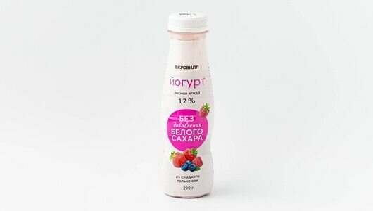 Йогурт питьевой Лесная ягода без добавления сахара 1,2%