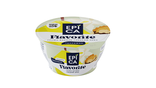 Творожный десерт Эпика Flavorite груша-ваниль-грецкий орех 8,0% БЗМЖ, 130г
