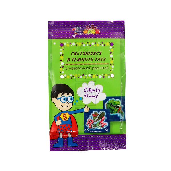 Резинка жев Конфитой Super Joker Тату с фрукто-ягодн вкус 2г