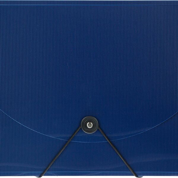 Портфель-картотека Комус на резинке 12 отд. А4, синий