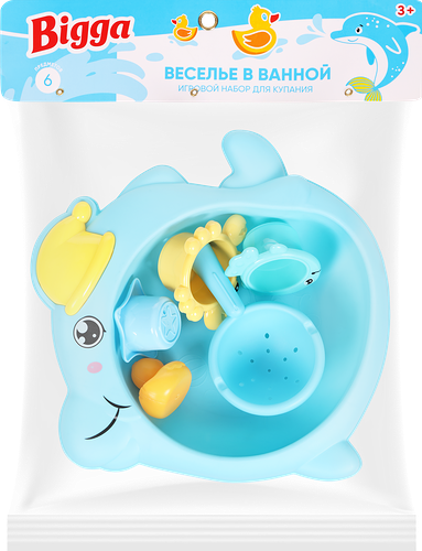 Набор игровой для купания BIGGA Веселье в ванной, 6 предметов, Арт. B1243409
