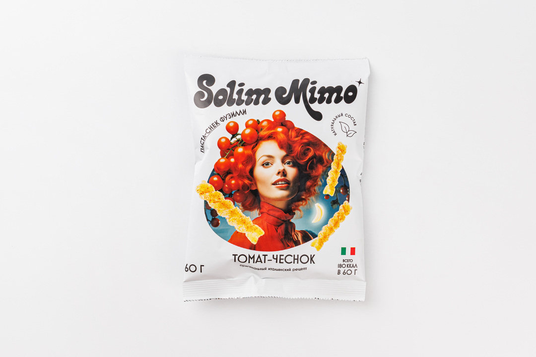 

Паста-снек Solim Mimo фузилли с томатом и чесноком 60 г