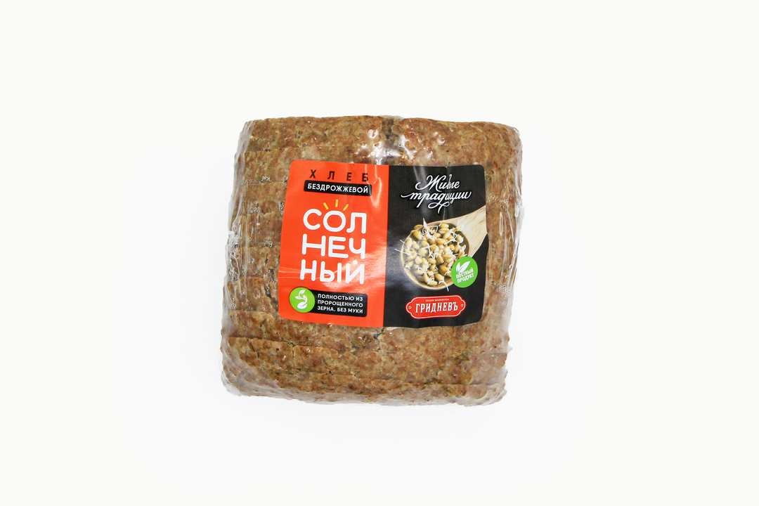 

Хлеб бездрожжевой Cолнечный в нарезке ТМ Грiдневъ (Гриднев), 250г