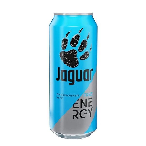 Напиток б/алк газ тонизир энергетич Ягуар Фри Jaguar Free 0,45л ж/б